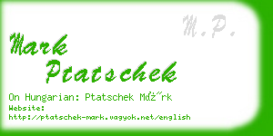 mark ptatschek business card